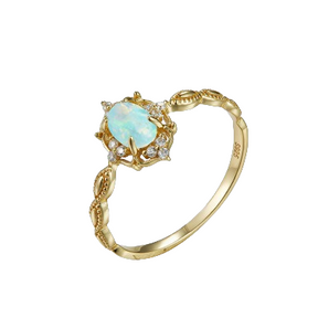 Japanese Natural Opal Jewelry Ring