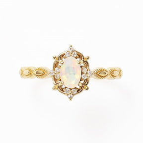 Japanese Natural Opal Jewelry Ring