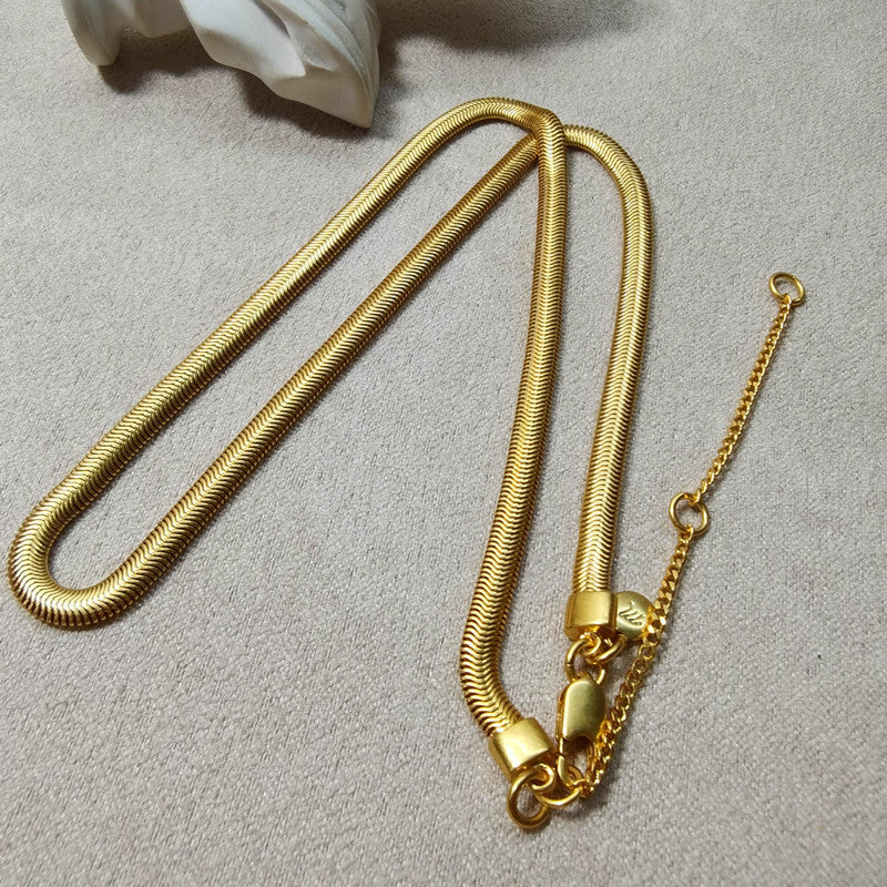 Snake Bone Basic Metal Short Necklace