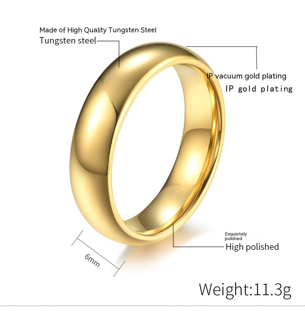 18K Gold Plating Tungsten Ring