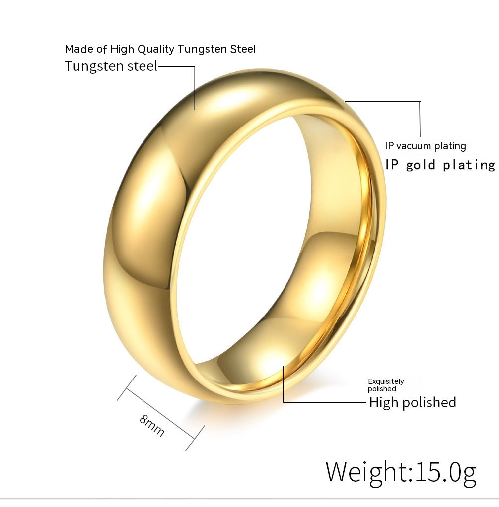 18K Gold Plating Tungsten Ring