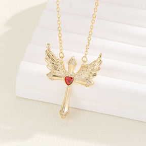 Female Romantic Angel Wings Ornament Cupid Necklace