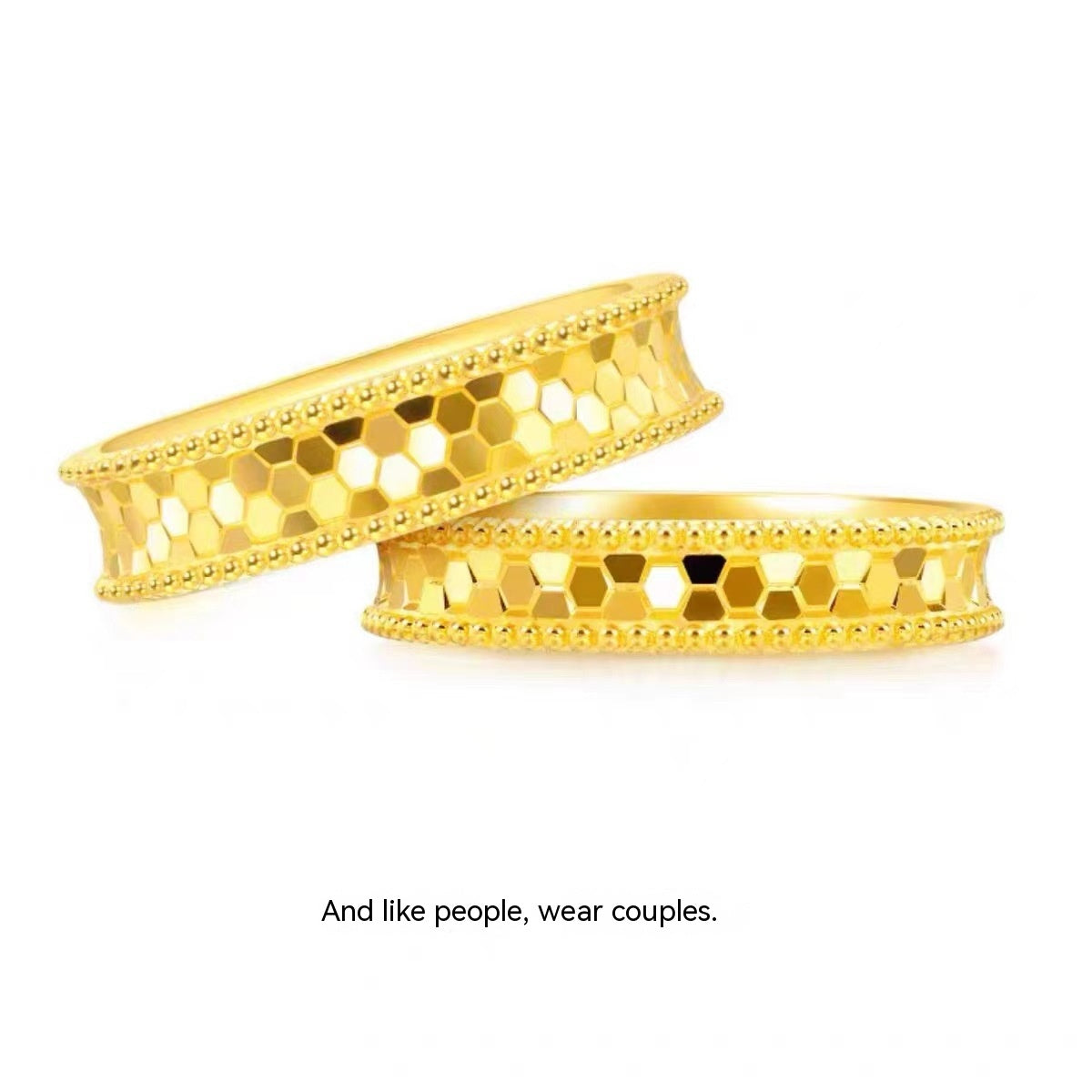 Brass Gold Plated Simulation Gold Temperament Ring