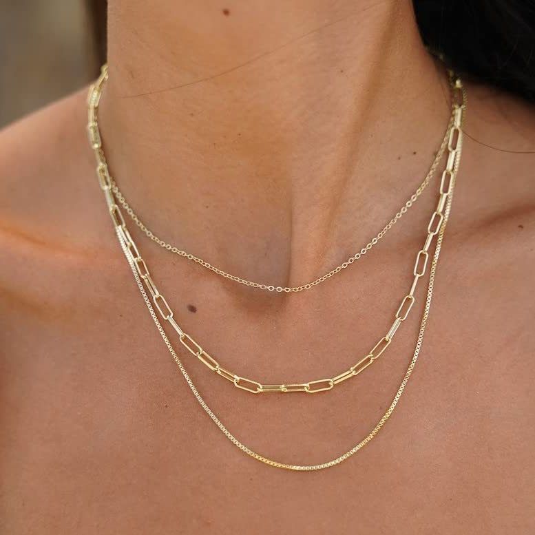Layered Necklace Women's Snakebone  Necklace